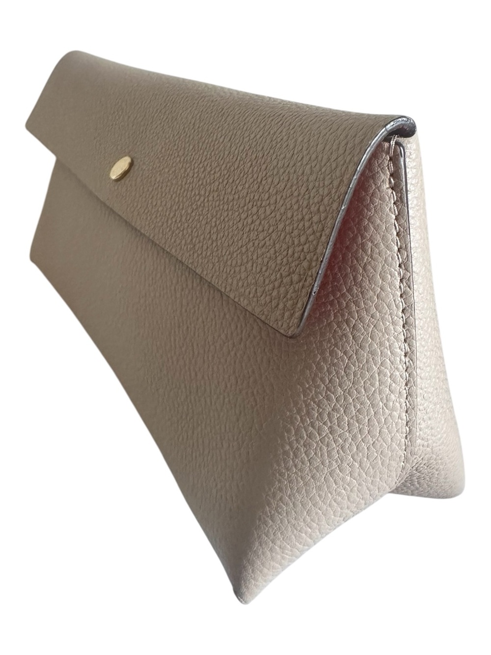 Louis Vuitton Pochette Rivet GM Taurillon Leather Envelope Pouch Beige | RI0186